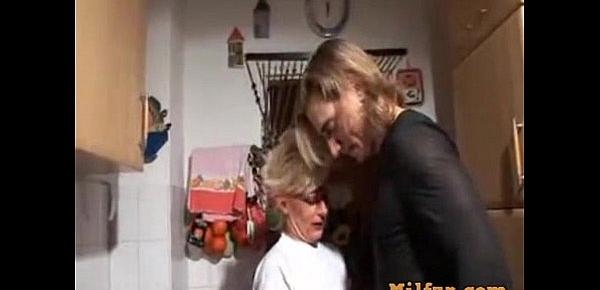 Blonde german mom and son fucked